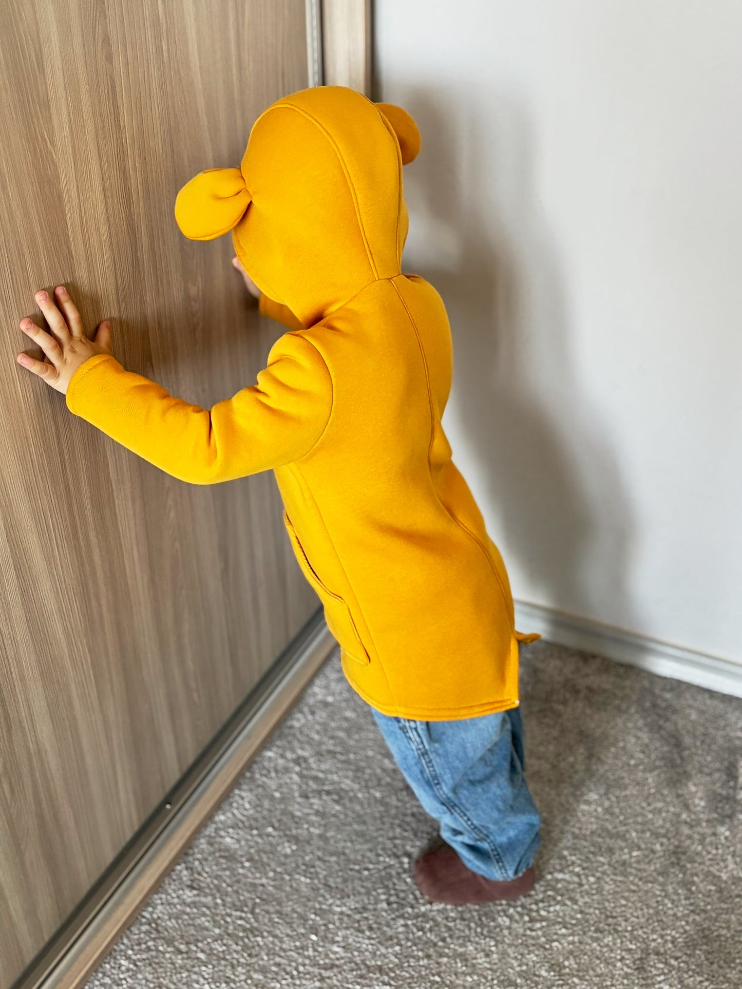 Dětský mikino-kabátek s oušky "Teddy"- vel. 80/86-140/146 PDF střih