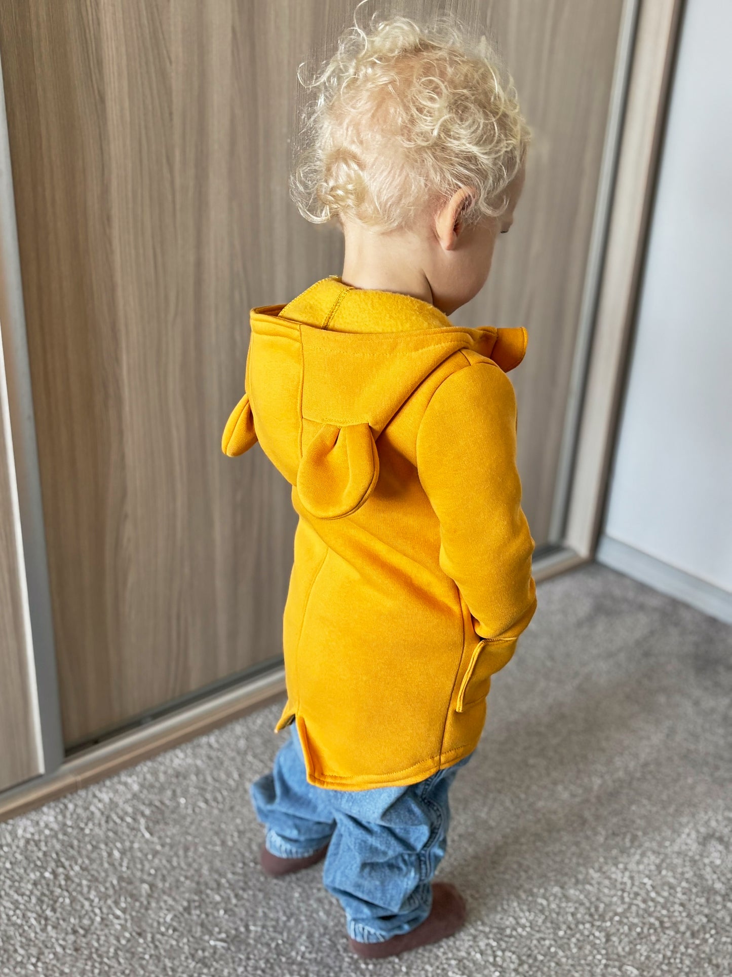 Dětský mikino-kabátek s oušky "Teddy"- vel. 80/86-140/146 PDF střih