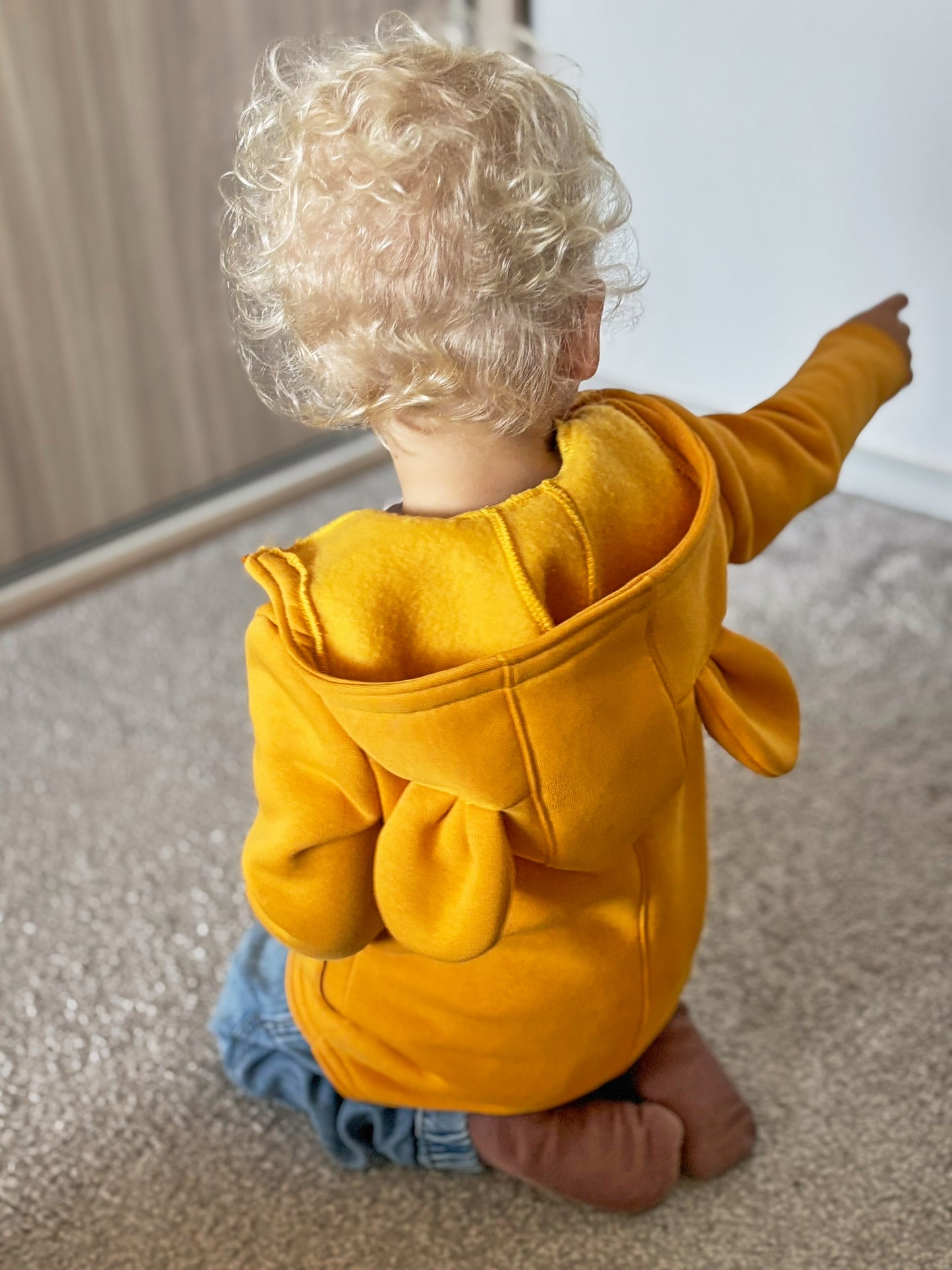 Dětský mikino-kabátek s oušky "Teddy"- vel. 80/86-140/146 PDF střih