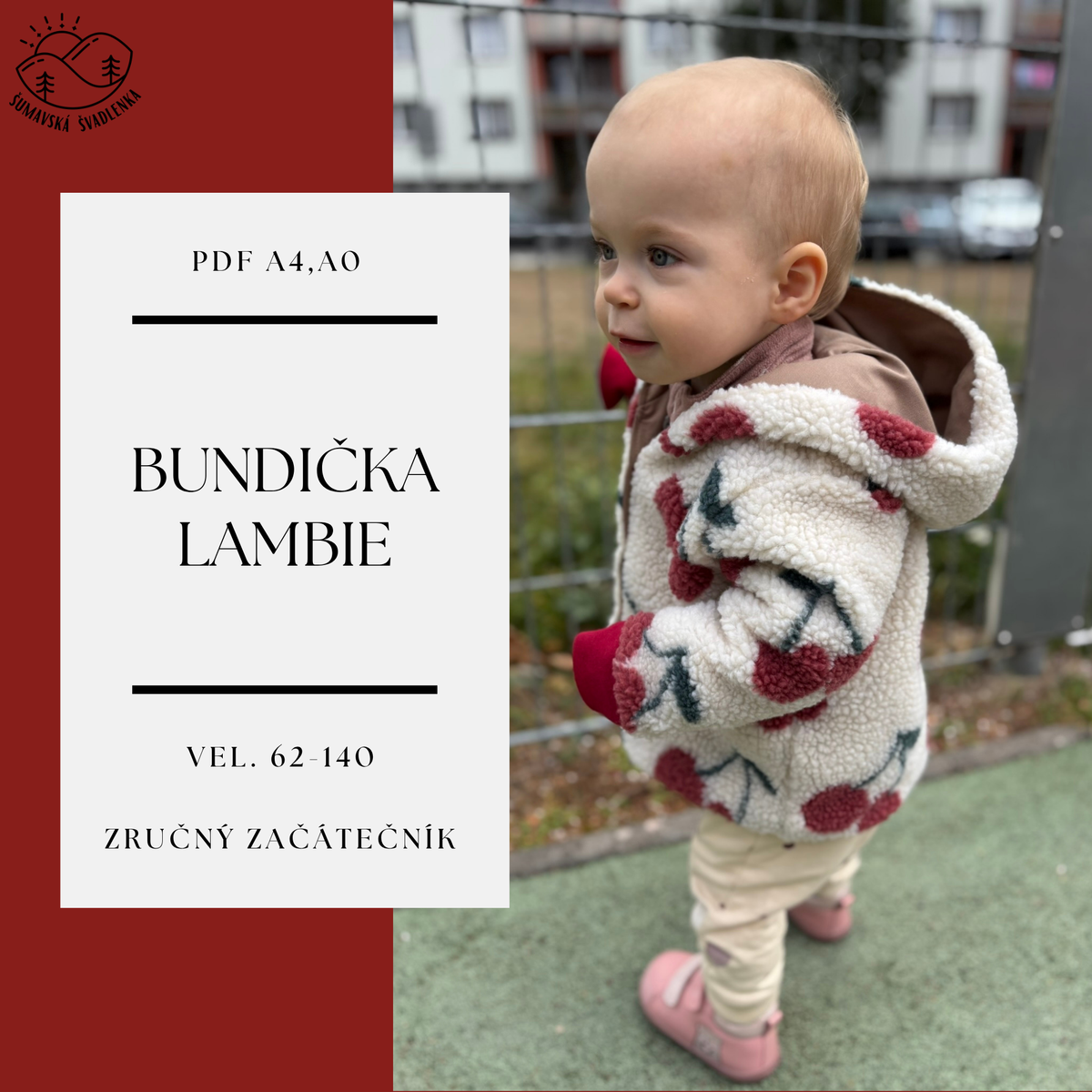 Dětská bundička Lambie- vel. 62-140 PDF střih