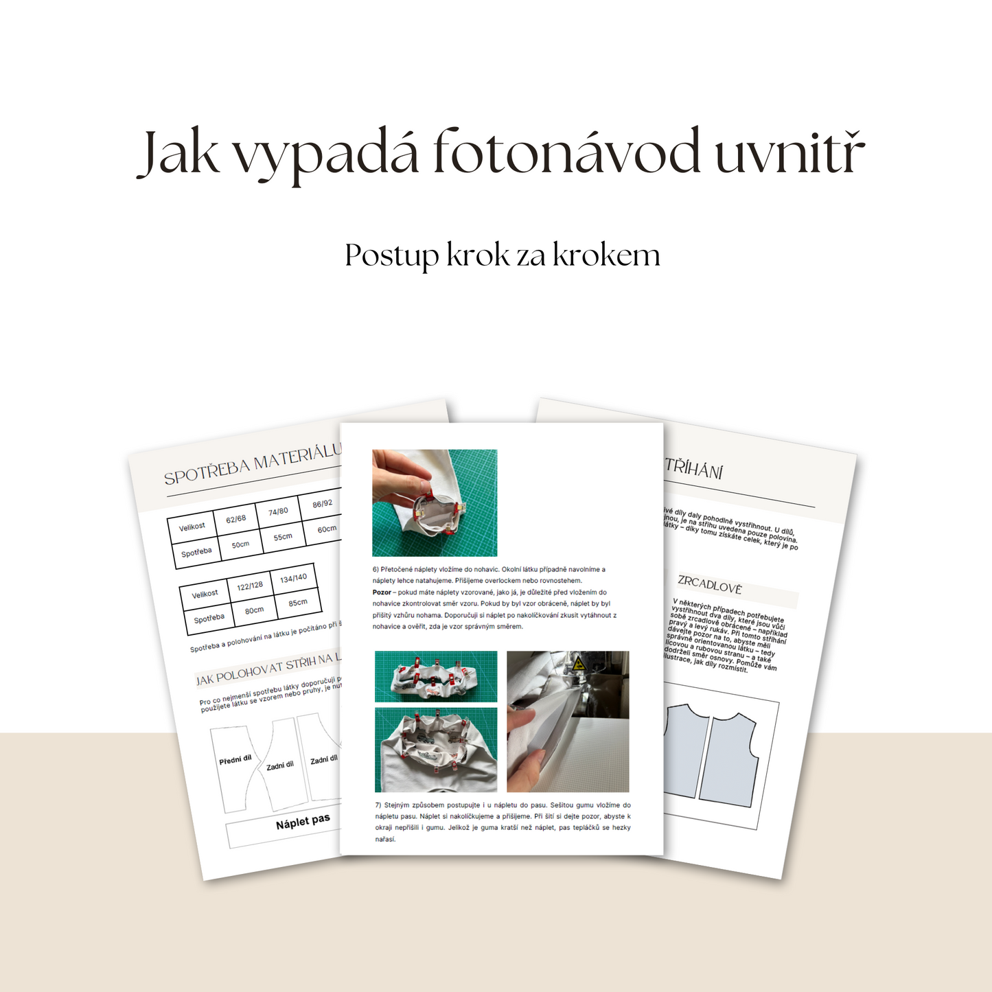 Čepička s uzlíkem "Bunny" - PDF střih